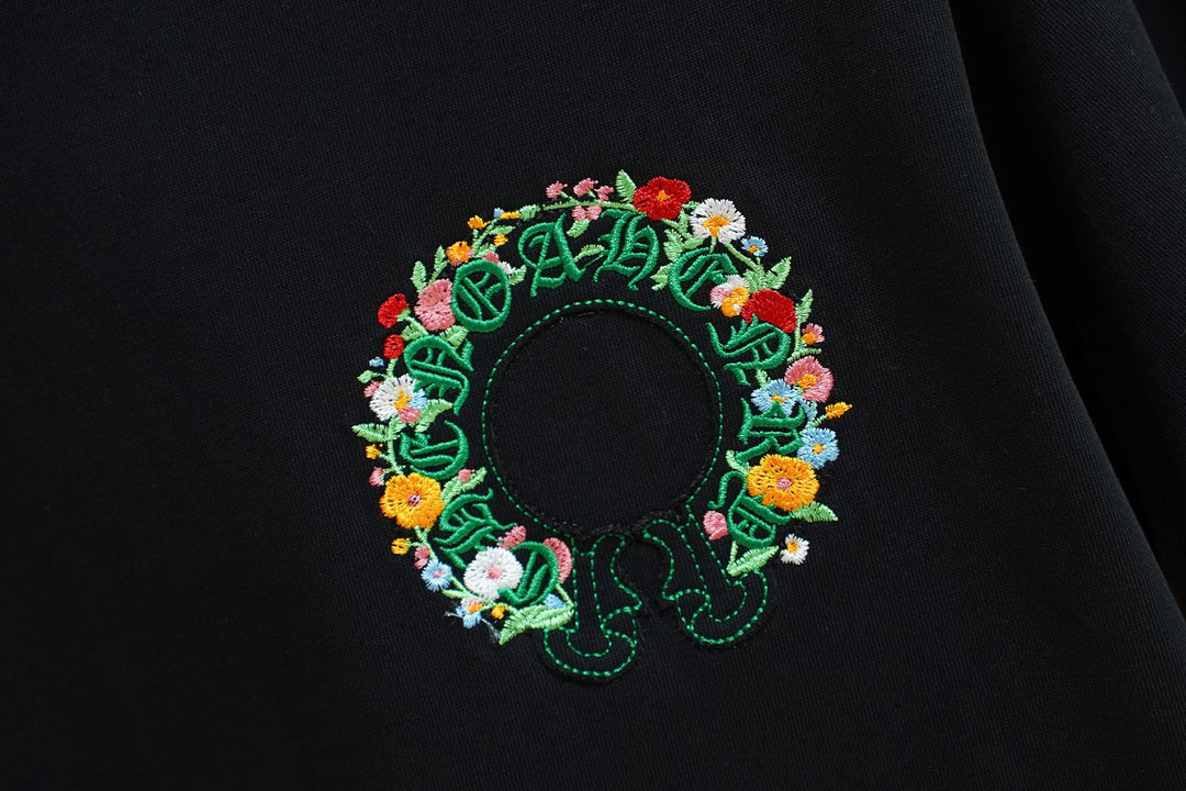 Chrome Hearts Colorful Tree Planting Garden Embroidery T-Shirt