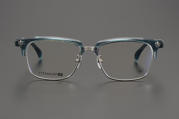 Chrome Hearts Style Business Semi Rimless Eyeglasses