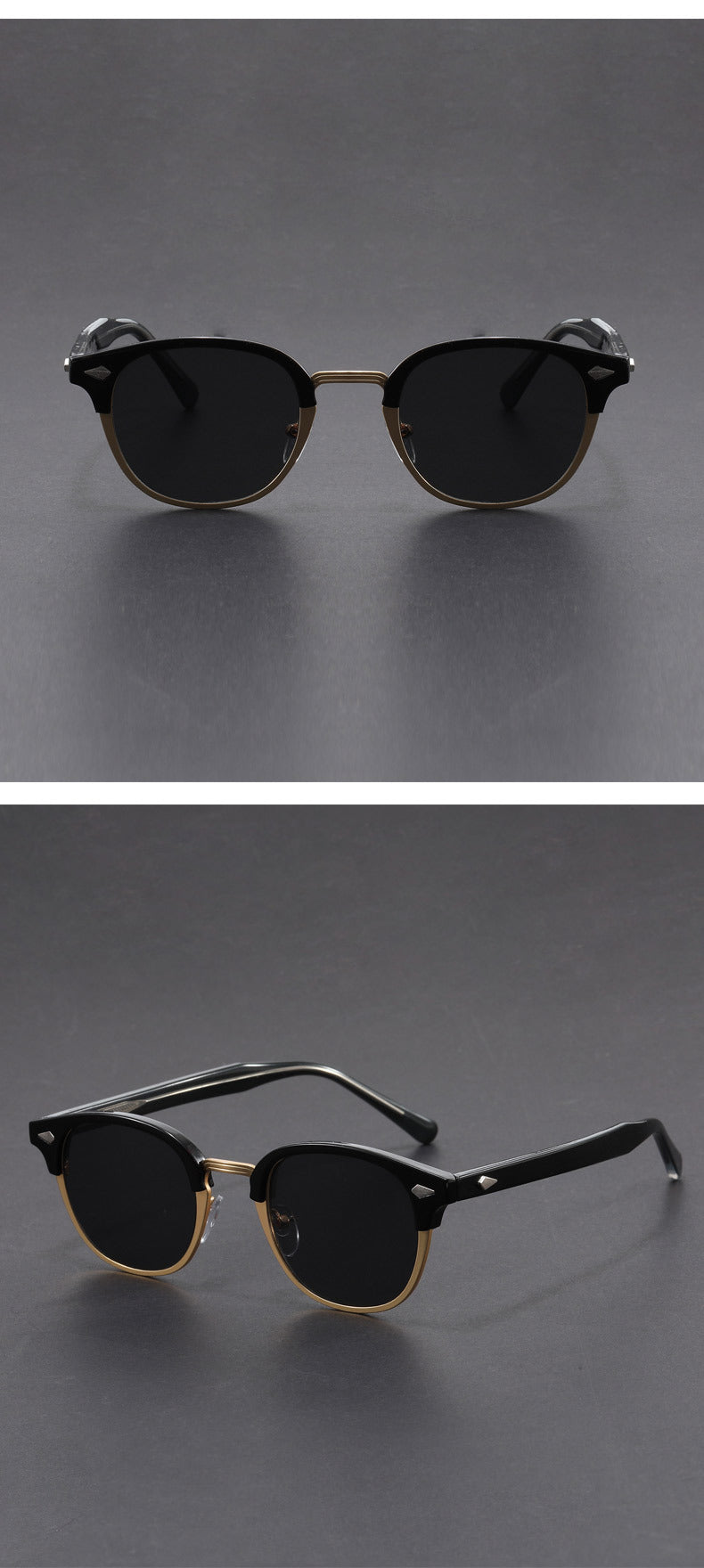 Retro eyebrow-line frame glasses