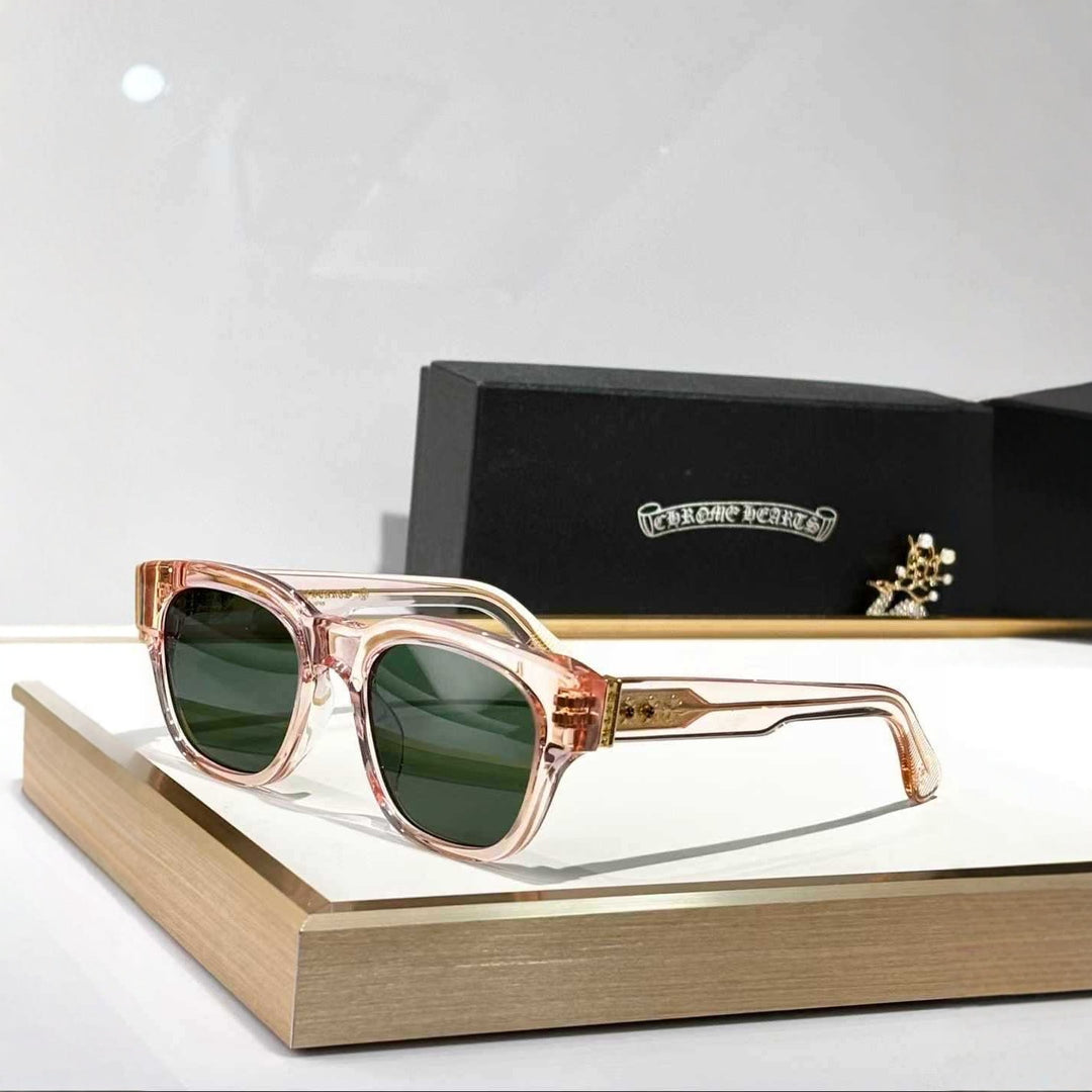 Chrome Hearts Round-Frame Sunglasses for Trendy Men