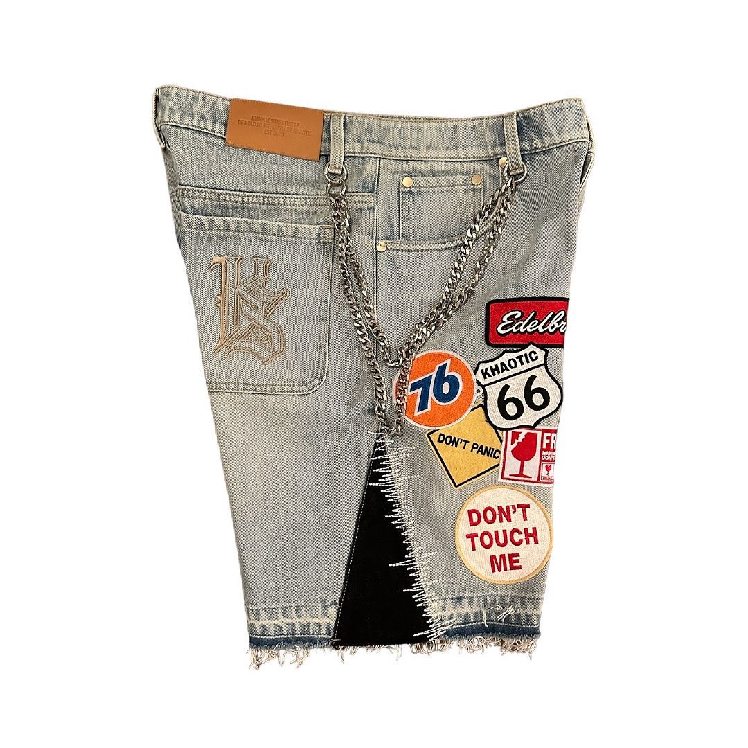 Wasteland-Style Embroidered & Appliquéd Shorts