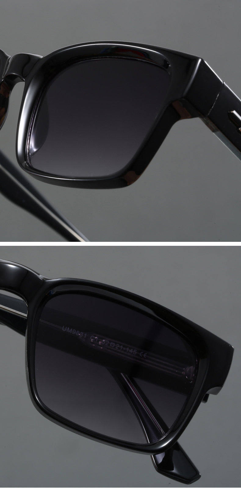 Thick-rimmed anti-blue light photochromic glasses