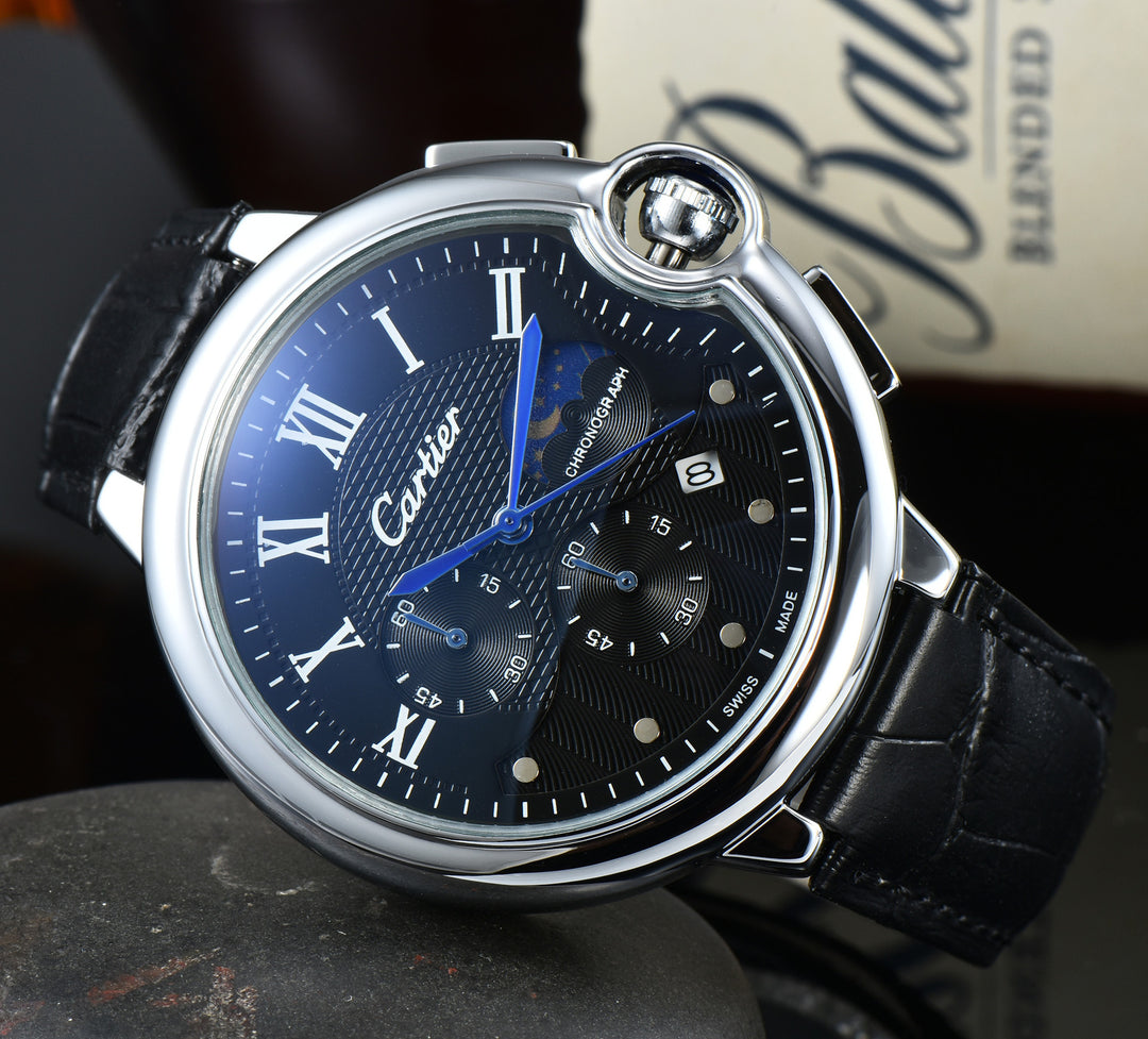 Moon Phase & Roman Numeral Dial watch