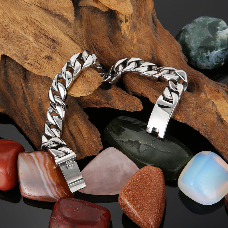 Minimalist titanium steel bracelet
