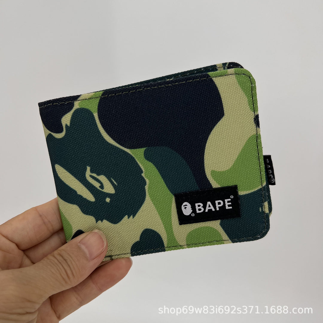 BAPE camouflage card holder wallet