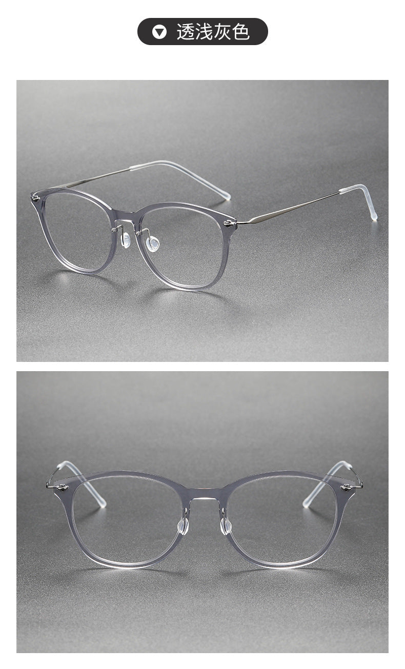 Gradient retro oval frame for slimming faces