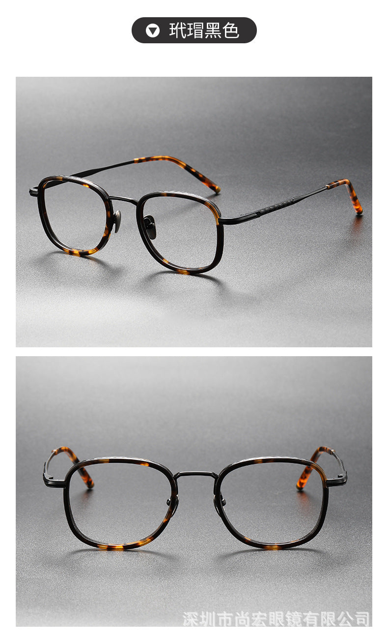 Full-frame square eyeglass frames for larger faces