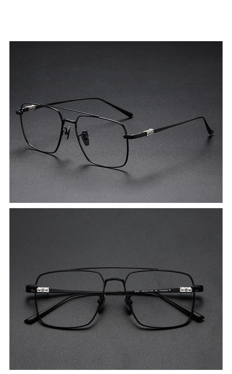Chrome Hearts large-frame double-bridge eyeglasses