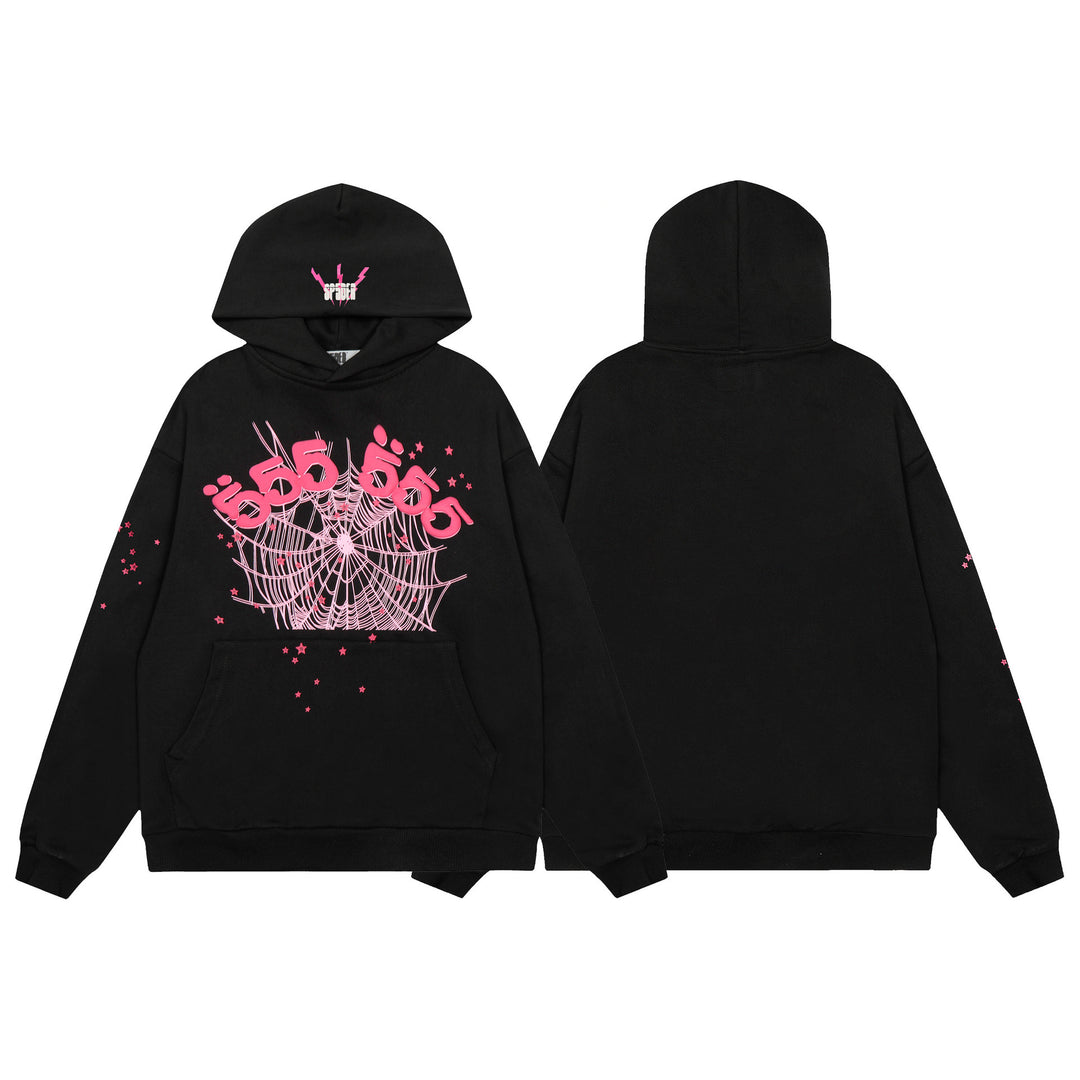 Sp5der555555 Spiderweb Foam Print Sweatshirt Set