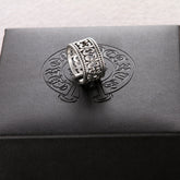 chrome hearts crusader flower anchor open ring