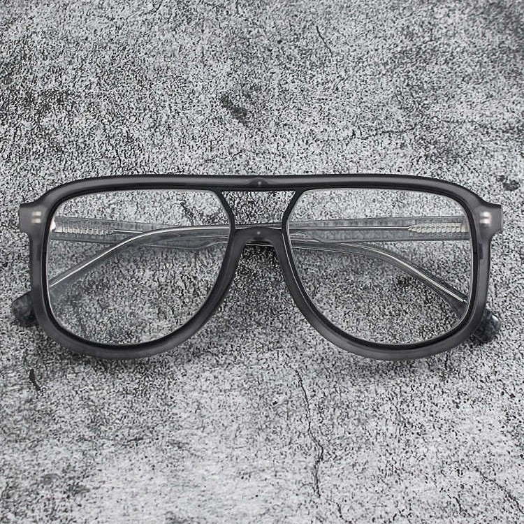 Retro oversized aviator clear glasses