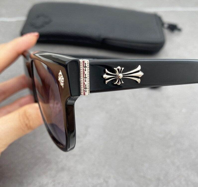 Chrome Hearts OFFICER Cross-decorated Sunglasses