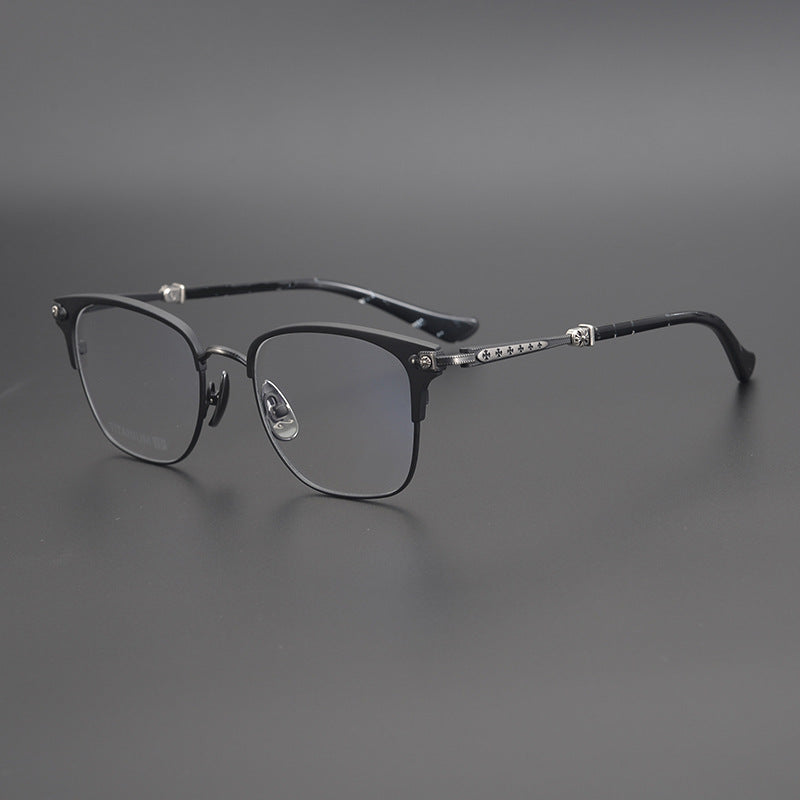 Chrome Hearts Handmade Cross-Shaped Square Eyeglass Frame