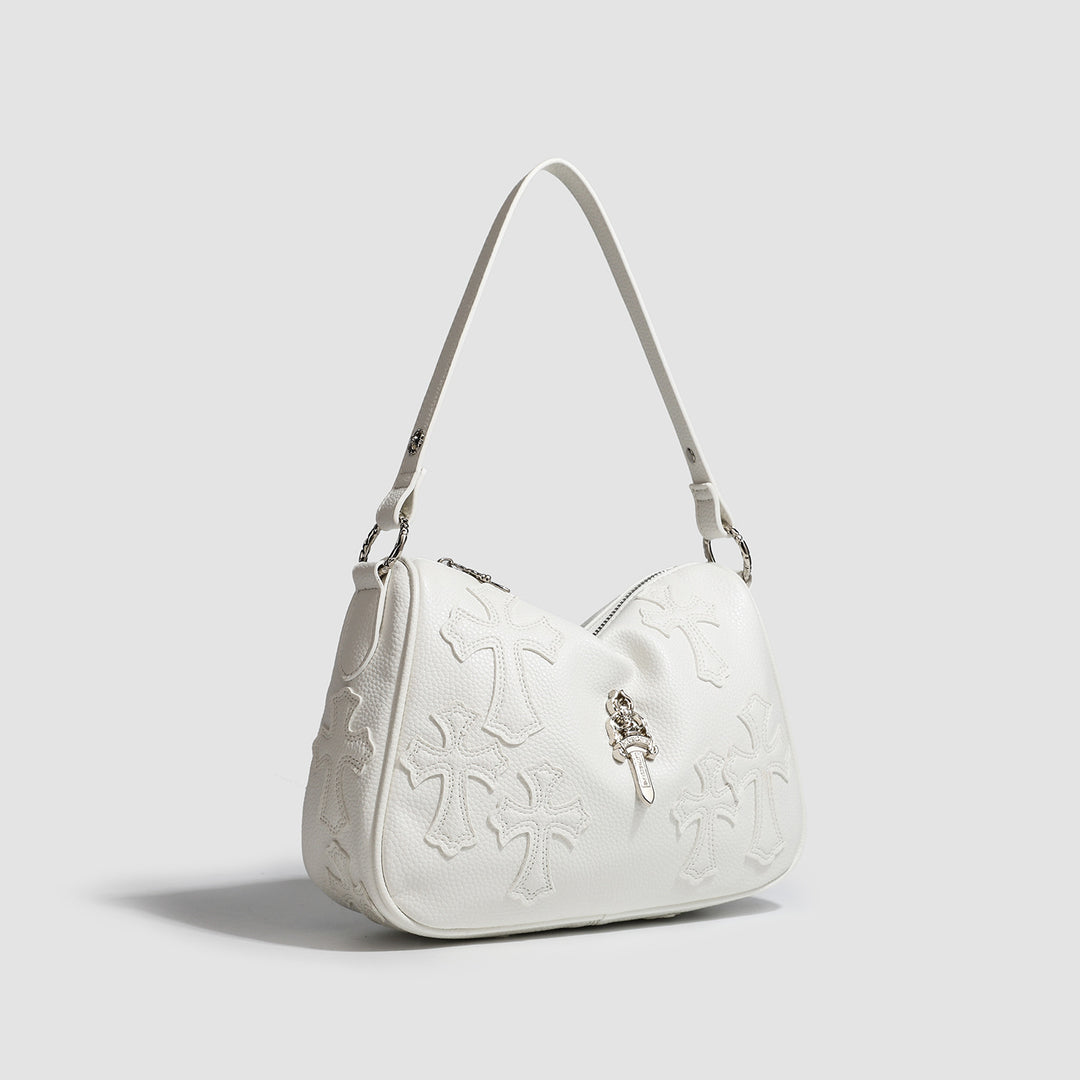 Chrome Hearts Sword Embroidered Cross Shoulder Bag