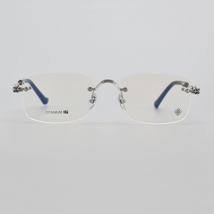 Chrome Hearts rimless pure titanium eyeglasses