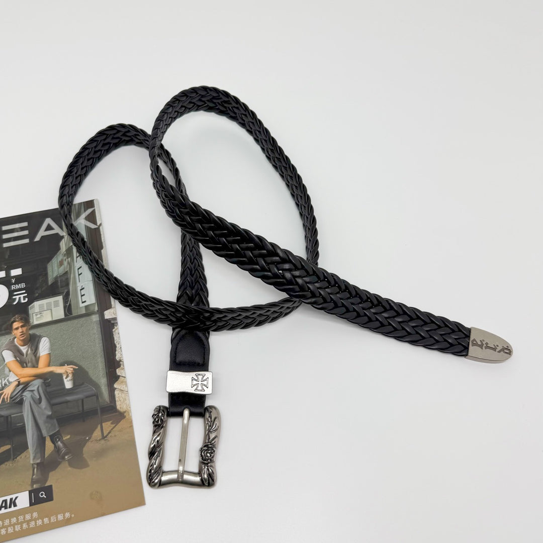 ERD "Melancholy Rich Kid" Rose Woven Belt