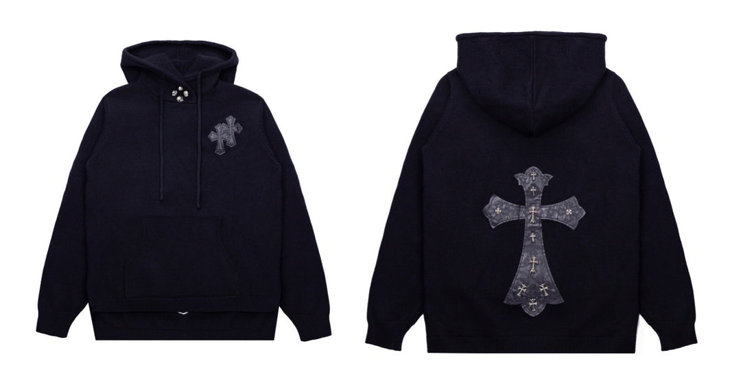 Chrome hearts cotton cross knitted sweater cardigan