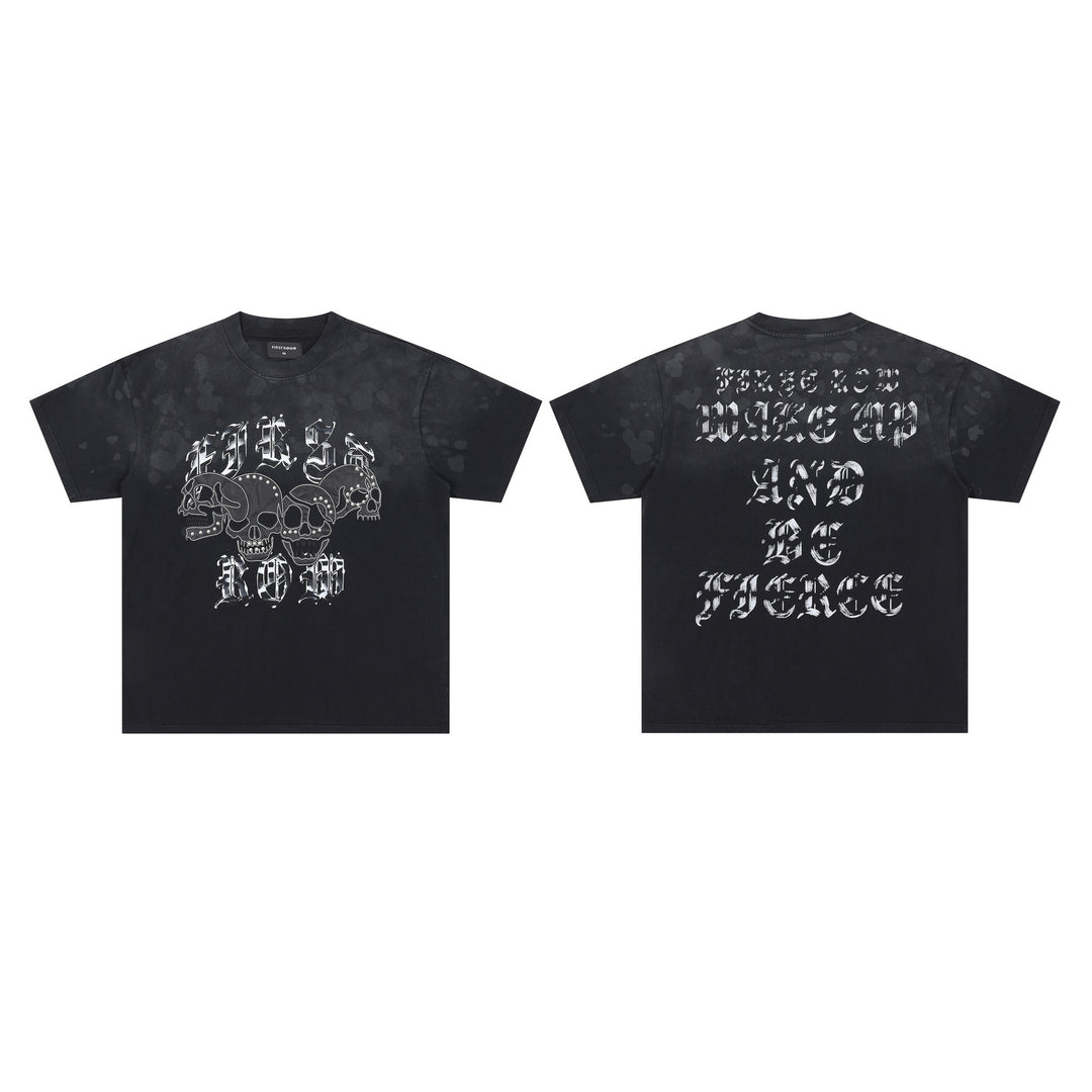 FIRST ROW LOST UTOPIA UNIVERSE CROPPED TEE White