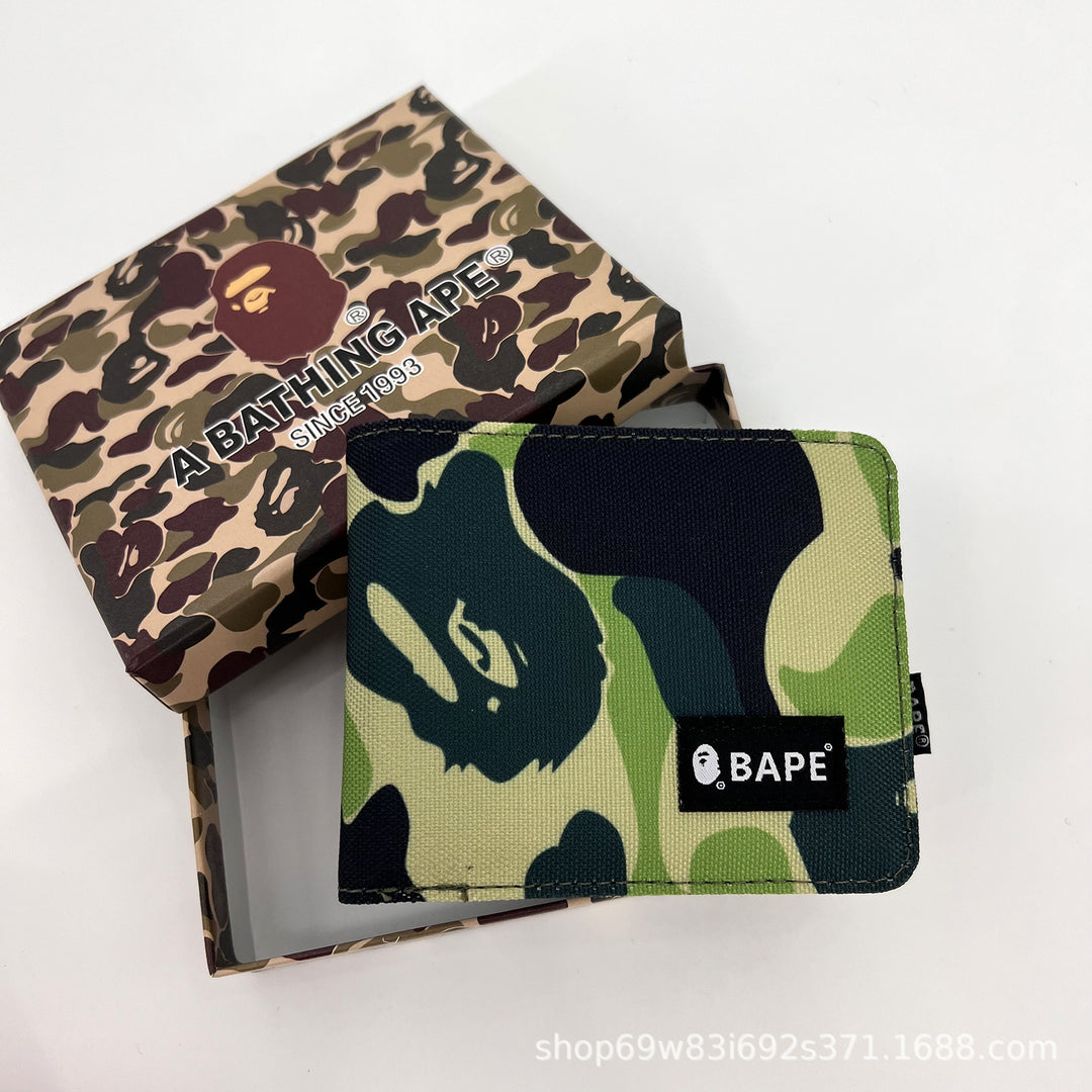 BAPE camouflage card holder wallet