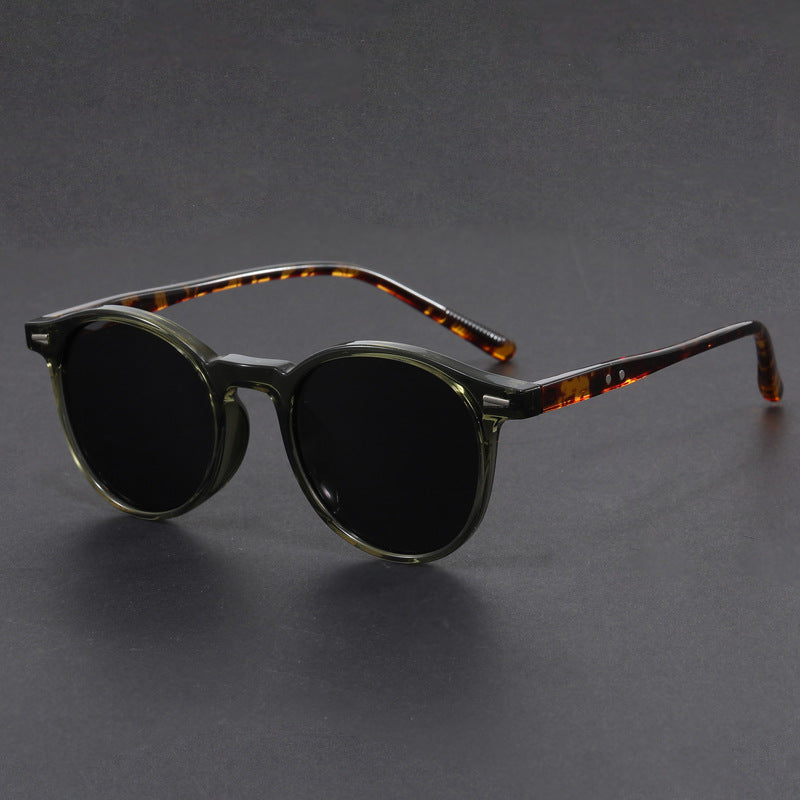 Retro Oval Frame black UV400 protection sunglasses