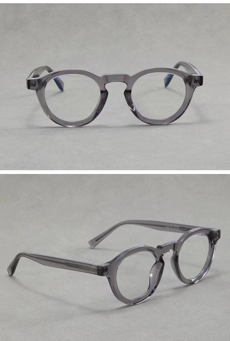 High-end round glasses with studded details