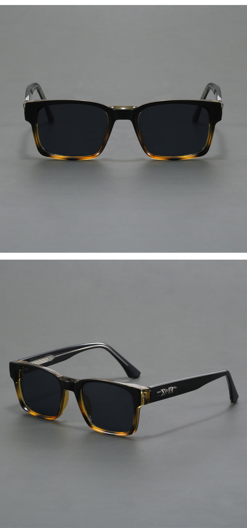 Thick-rimmed anti-blue light photochromic glasses