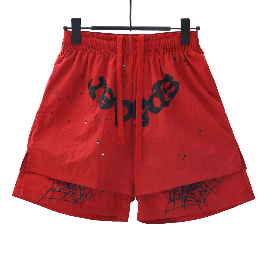 Sp5der Foam Letter 555 Shorts Sweatpants