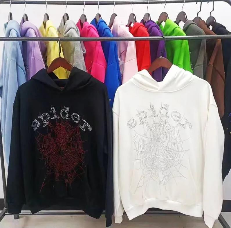 Sp5der Foam Print Spider Thick Fleece Hoodie