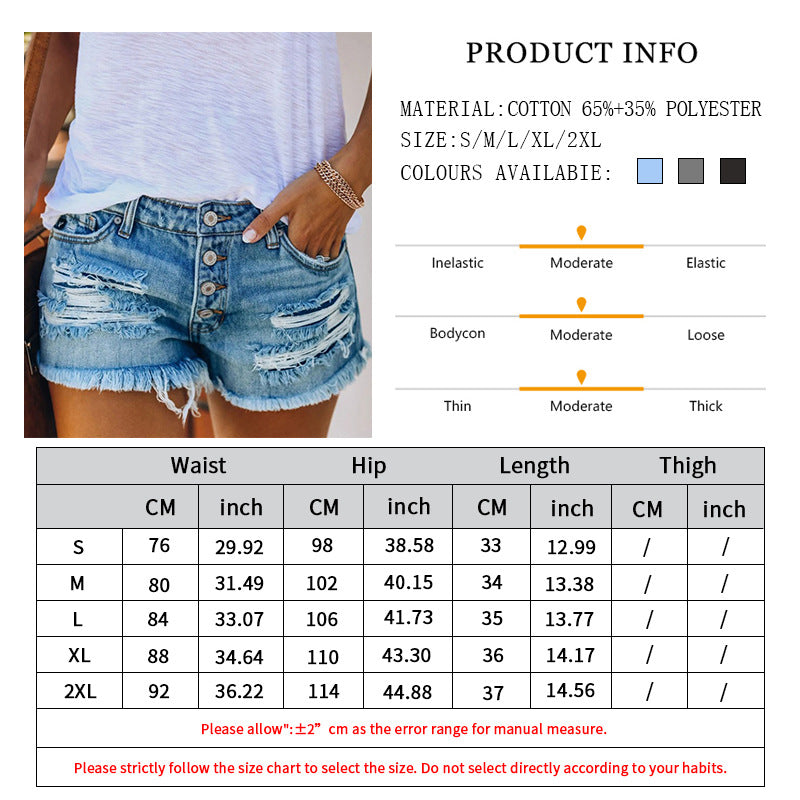 Trendy Distressed Denim Shorts for Women
