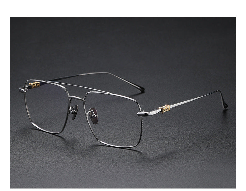 Chrome Hearts large-frame double-bridge eyeglasses