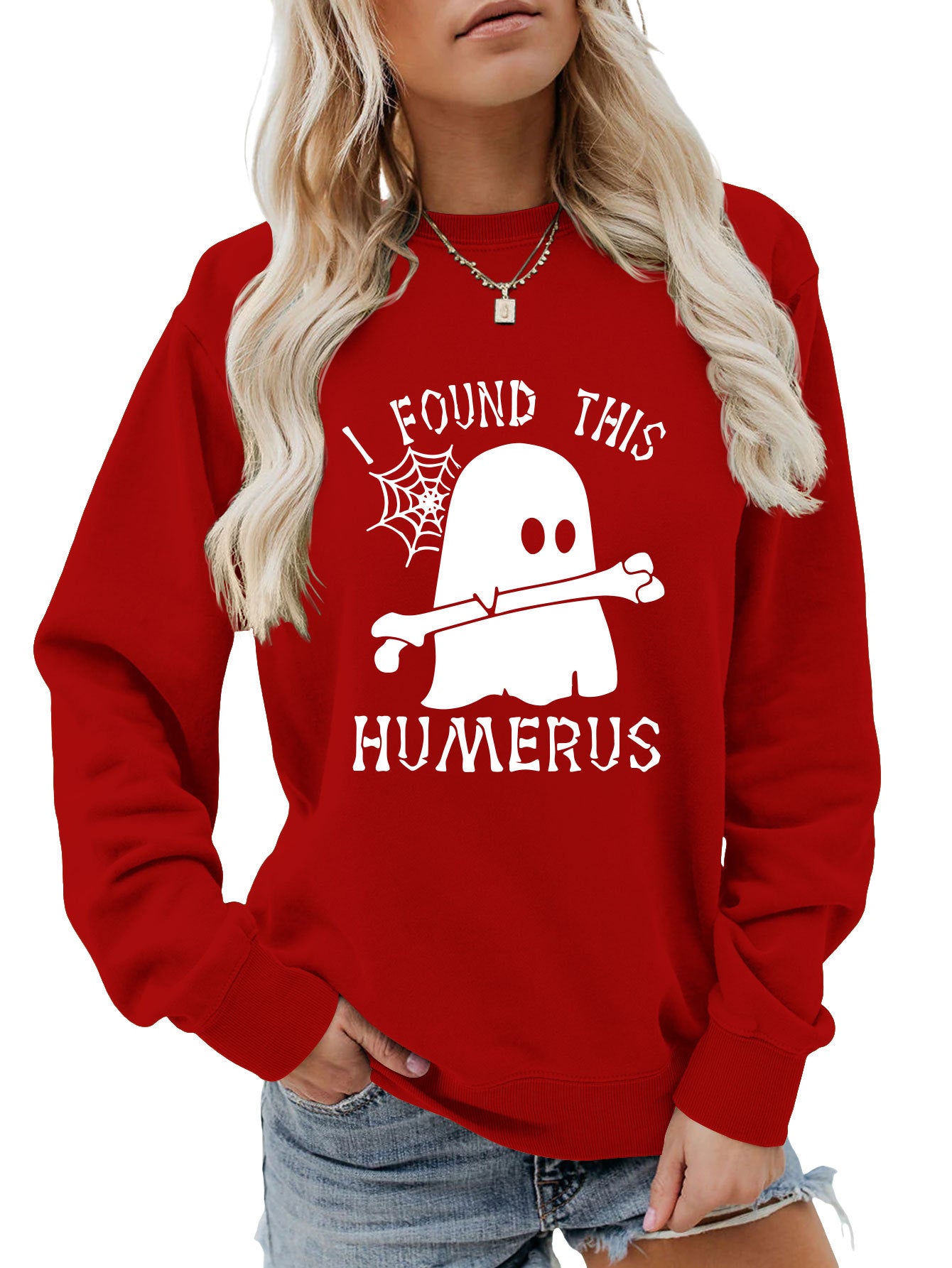 I FOUND THIS HUMERUS round neck sweatshirt