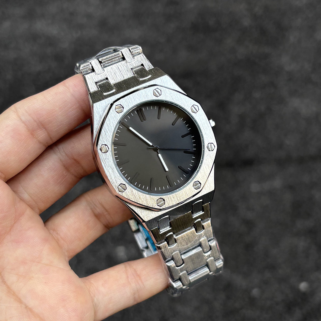 Octagonal Case Business Watch with Stainless Steel Band