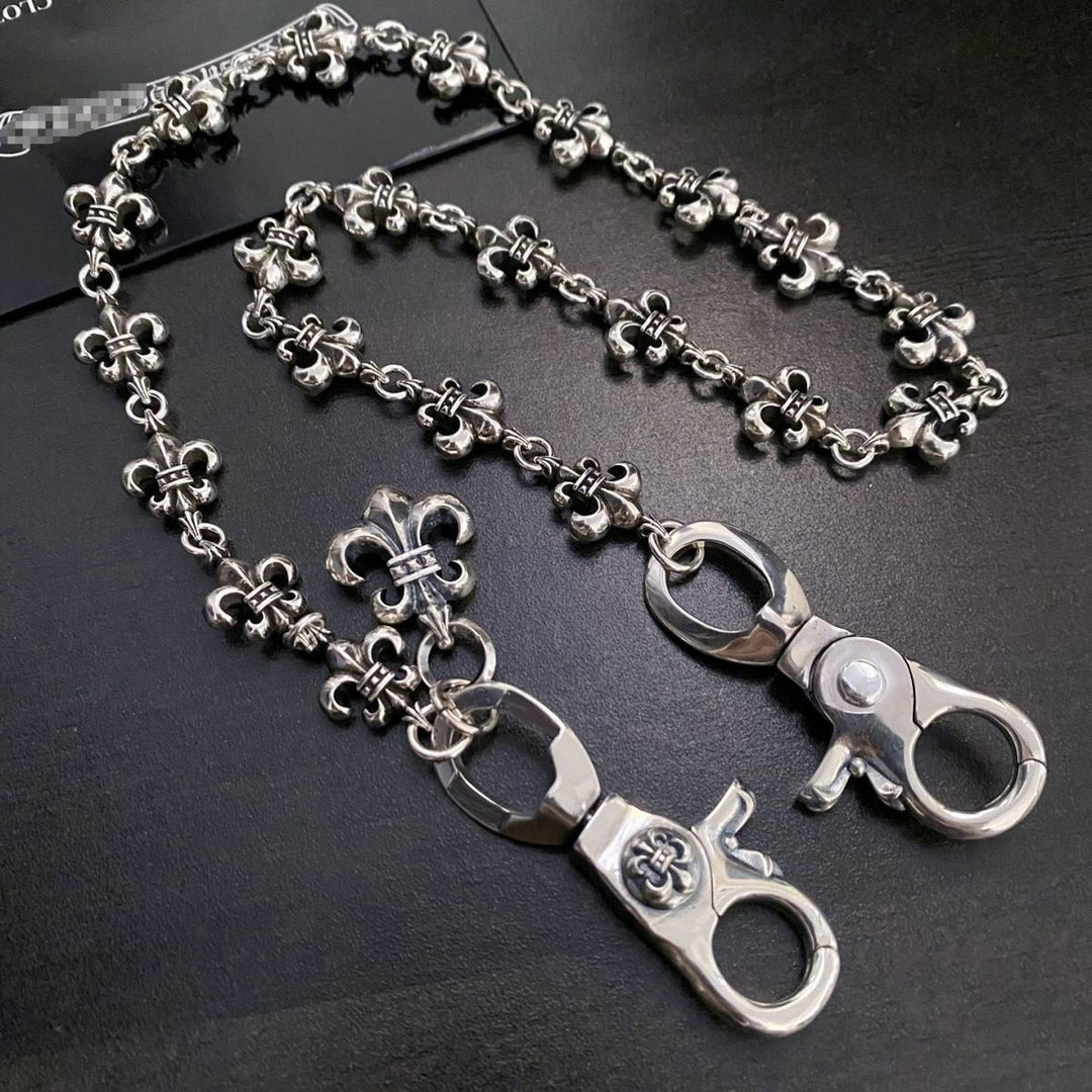 Chrome Hearts double lobster buckle versatile pants chain