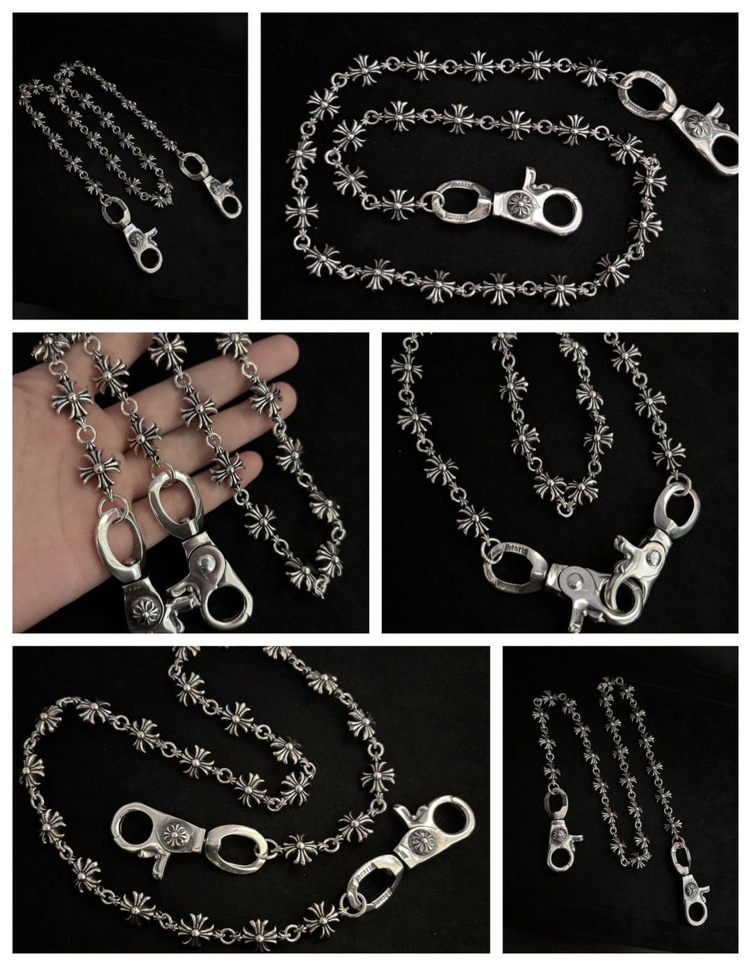 Chrome Hearts double lobster buckle versatile pants chain
