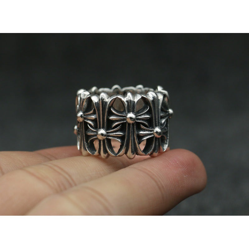 Chrome Hearts 925 Sterling Silver Tombstone Ring