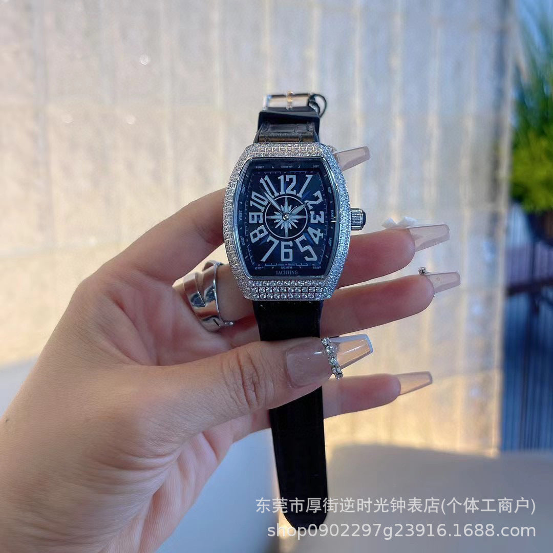 FM-Style Starry Sky Tonneau-Shaped Large-Dial Watch