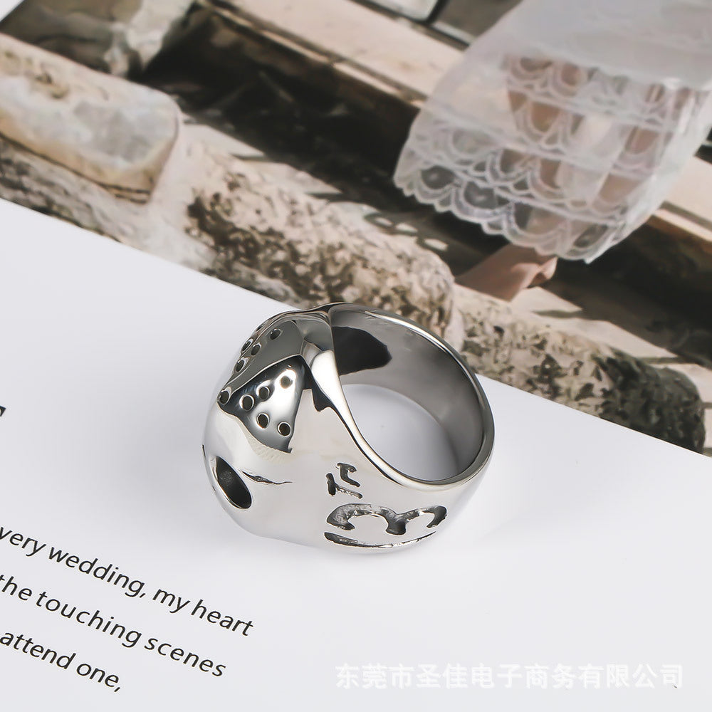 Faceless Punk Skull Titanium Steel Ring