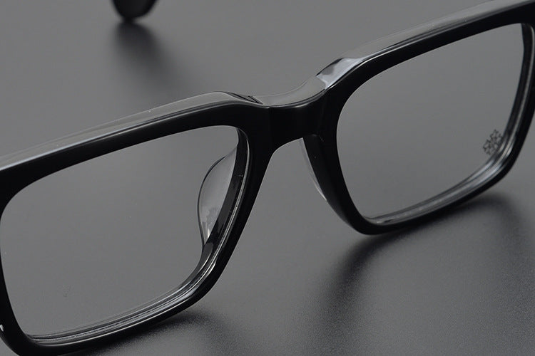 Handcrafted Square Retro Acetate Eyeglasses