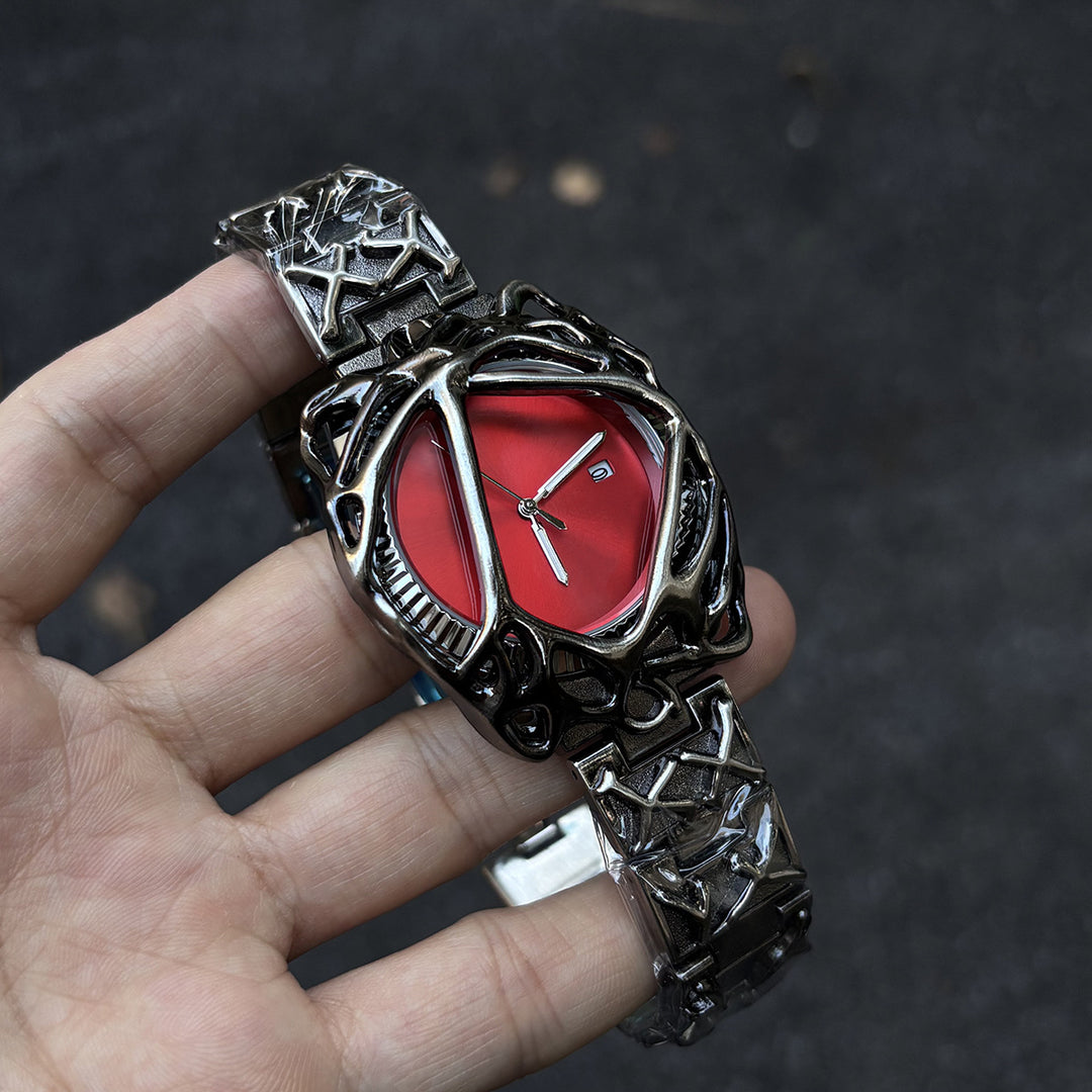 Y2K Spiderweb Alabaster Water-Resistant Wristwatch