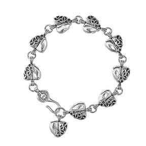 chrome hearts heart-shaped peach heart bracelet