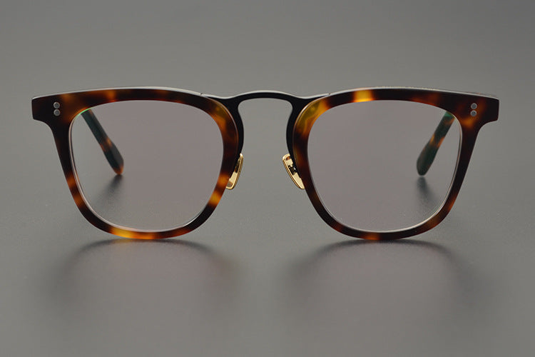 Bold Square Frames with Gold Bridge Full-Rim Style for Wider Faces