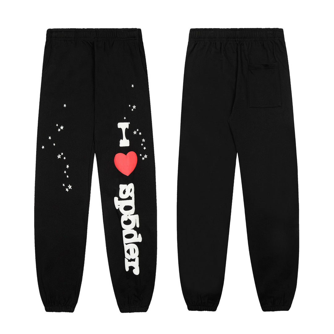 Sp5der555555 Spiderweb Foam Print Sweatshirt Set