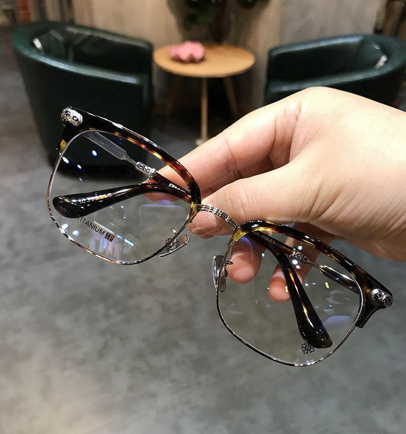Chrome Hearts Browline Frames with Intricate Engraving