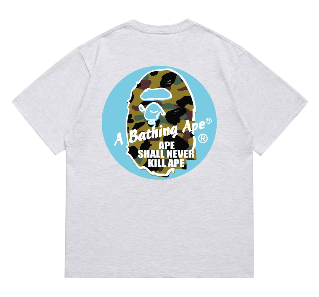 BAPE loose fit short-sleeved letter print t-shirt