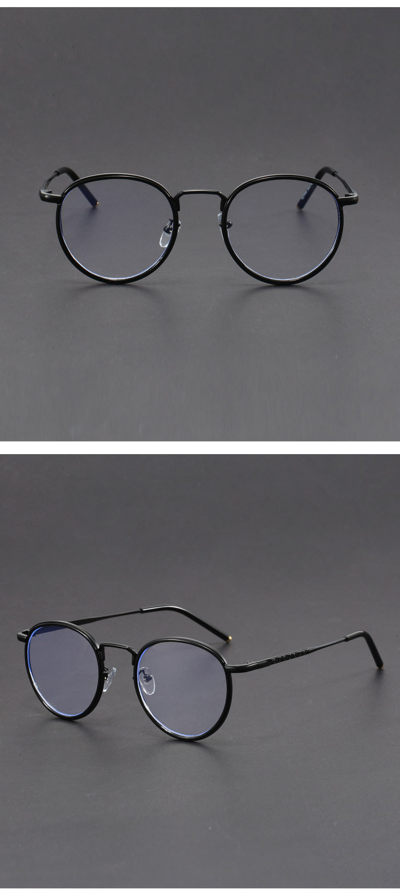 Irregular vintage round face slimming glasses