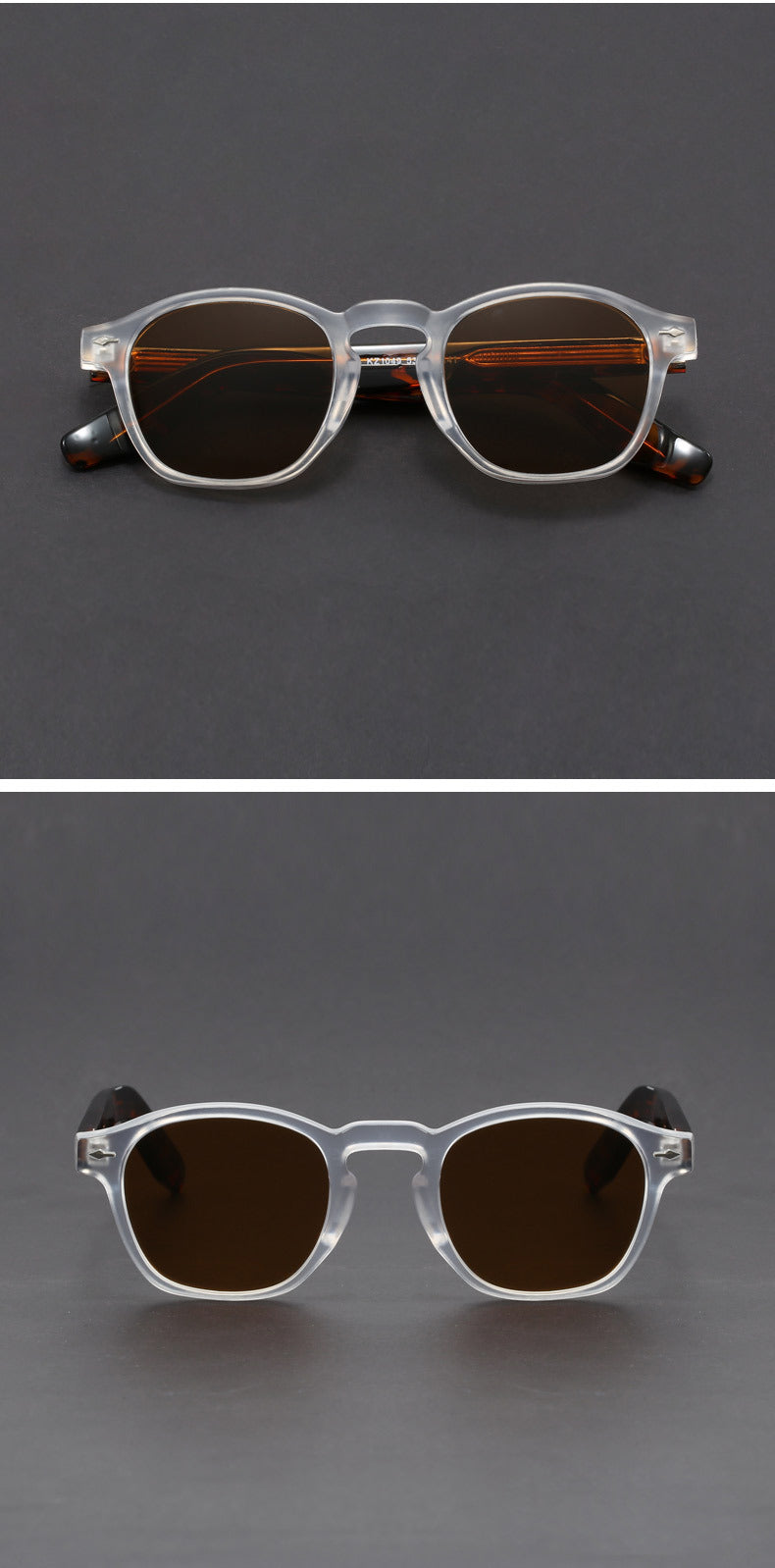 Propionic acid insert round frame sunglasses