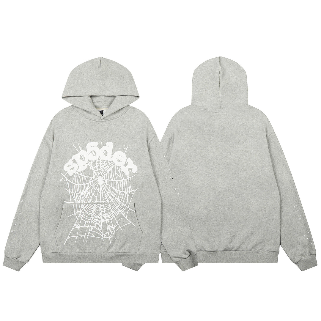Sp5der555555 Spiderweb Foam Print Sweatshirt Set