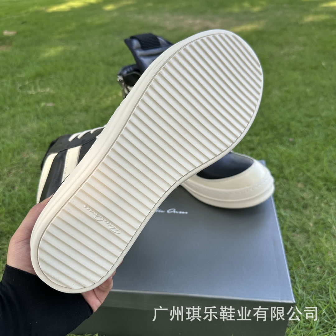 Thick-Sole, Height-Increasing, High-Top Genuine Leather Sports Boots