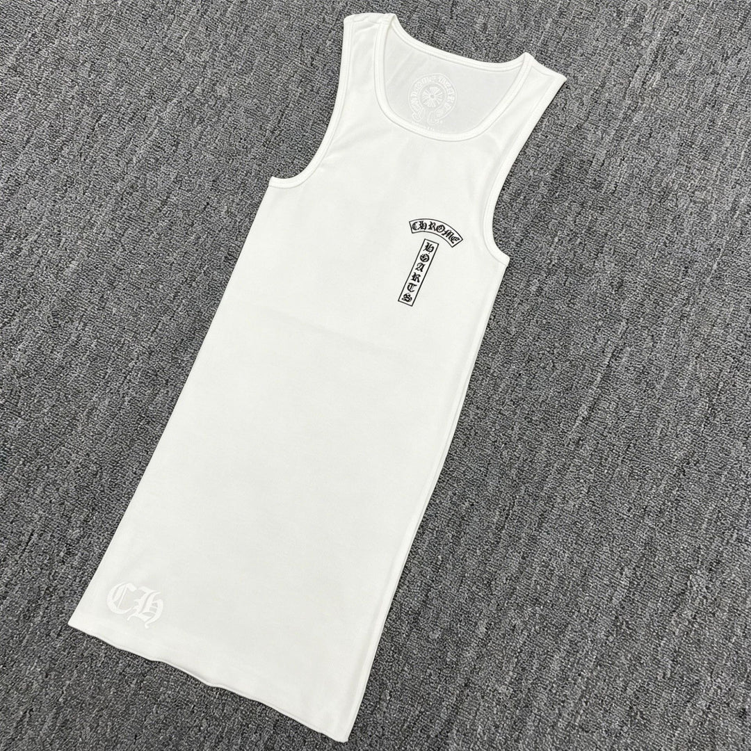 Chrome Hearts T-Style Cross Slim Fit Print Vest Dress