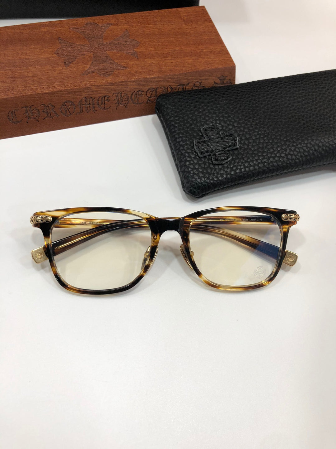 Chrome Hearts stylish thick rim square frame artistic glasses